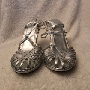 Ladies Silver Shoes